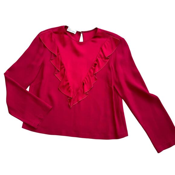 Red Valentino Ruffle Blouse Small - Picture 5 of 16